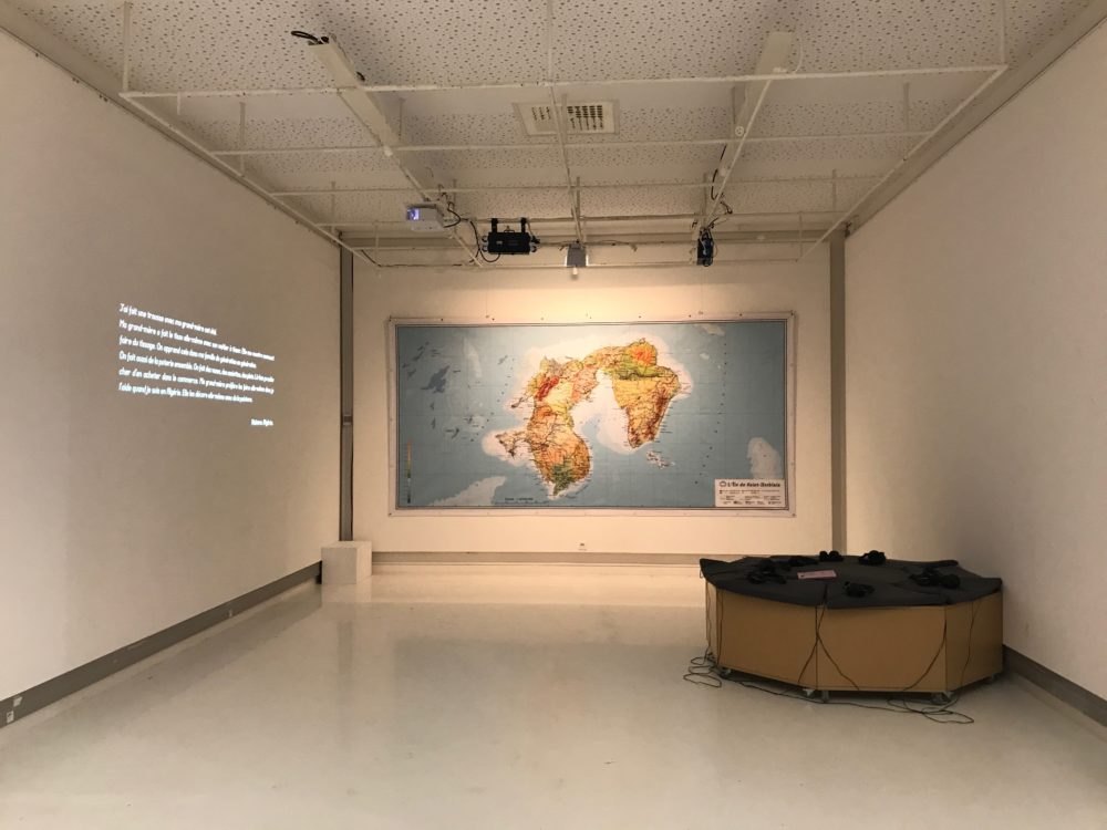 vue de l'espace d'exposition de "L'Île de Saint-Herblain" à la Maison des Arts de Saint-Herblain.